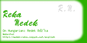 reka medek business card